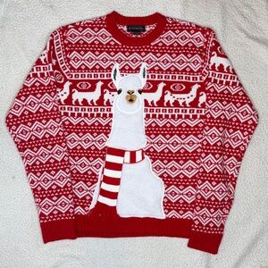 Blizzard Bay Llama Ugly Christmas Sweater: Size Medium